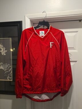 Augusta Sportswear Red Pullover with White Trim and F Logo